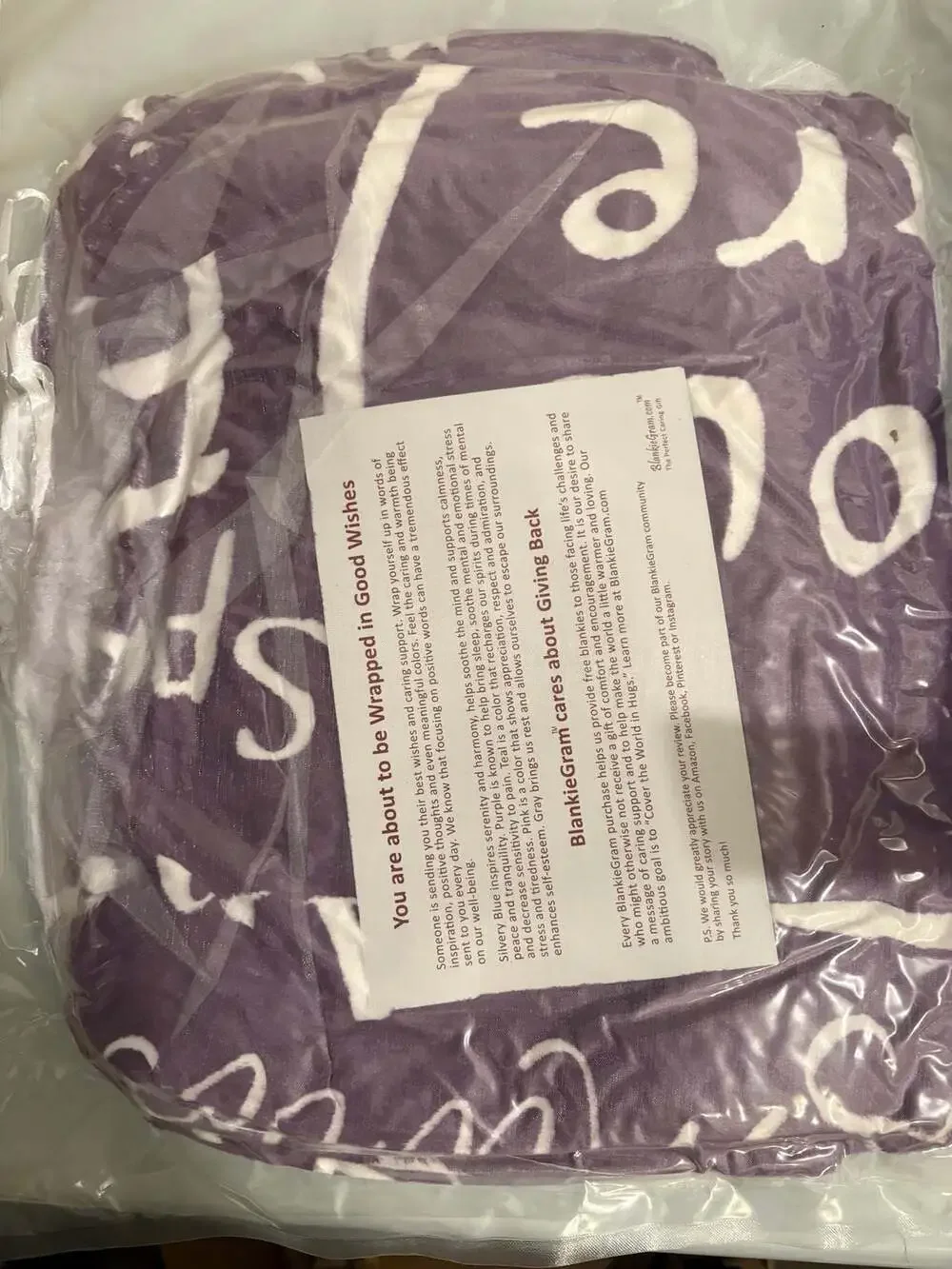BlankieGram “You Are” Inspirational Throw Blanket – Purple – Plush Fleece Gift W